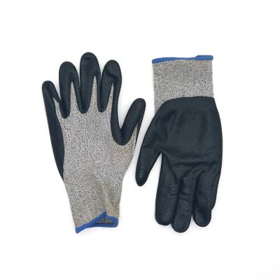 China Comfortable And Flexible / Abrasion Resistant / Cut Resistant Gray Spandex Carpenter Glove Anti Cut for sale