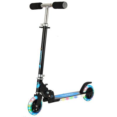 China NEW 2022 Kid's Bubble 3 PU Led Lights Wheels Adjust Height Folding Electric Scooter Kick Scooter Kids To Children for sale