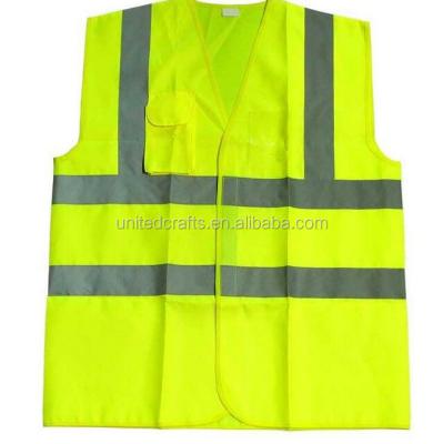 China 100% Polyester With Pockets Roadway High Visibility Motorcycle Or Working Safety Reflective Vest Wholesale for sale