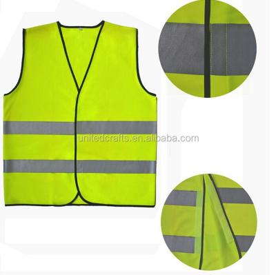 China Reflective 100% Polyester Chile Clear Vest With Cross Bands At The Back for sale