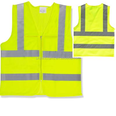 China 100% Polyester Yiwu United Crafts Red Mesh Safety Weight Vest Reflective Tape Safety Vest for sale