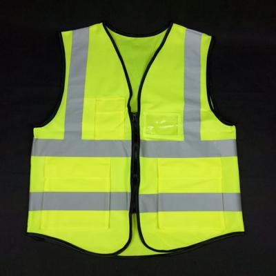 China High Grade Breathable Reflective Vest Garden Cleaners Zipper Greening Reflective Vest for sale