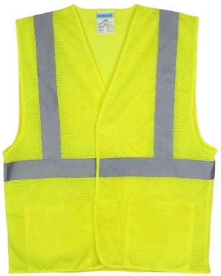 China High Reflective Zipper Front High Visibility Safety Vests, ANSI/ISEA Standards (Small Visibility Safety Vest / Class 2 Reflective, Yellow) for sale