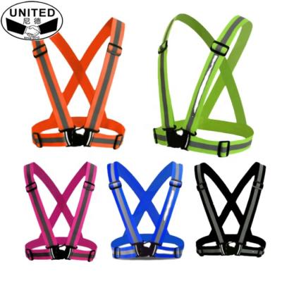 China Water Proof Custom Cheap Safety Vest Reflective Elastic Adjustable Harness for sale