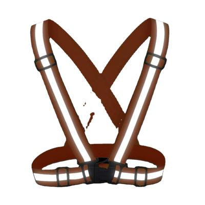 China High Elastic Safety Vest Harness Reflective Sports Adjustable Visibility Vest Harness for sale