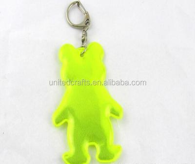 China 2016 Cheap And Eco-friendly Fluorescence Reflective Key Chain Promotional Gift / Reflective Pendant for sale