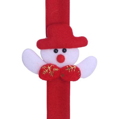 China Wholesale Christmas Gift Christmas Plush Slap Bandled Slap Bracelet On Promotion For Kids for sale