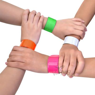 China Suitable For Promotional Gifts Wholesale Adults Custom Reflective Slap Bands Reflex Slap Wristbands for sale