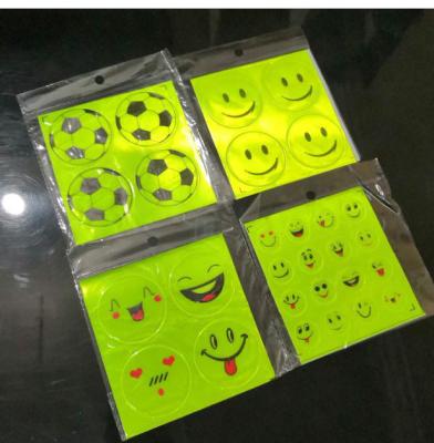 China High Visibility Custom Logo Printing Reflective Smile Sticker Decal for sale