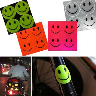 China Round Shaped PVC High Smile Visibility Sticker , Light Reflective Stickers , Led Light Sticker for sale