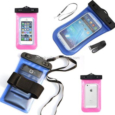 China PVC Waterproof Cell Phone Bag Smart Phone Case With Lanyard for sale