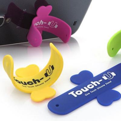 China Custom Cheap Silicone Touch-U Stand Phone Holder for sale