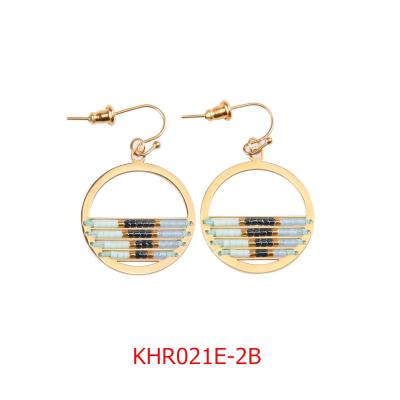 China Popular Bohemian handmade beaded miyuki earrings gold plated jewelry from CBS for sale