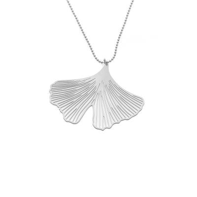 China Popular Ginkgo Biloba CLASSIQUE 2021 Stainless Steel Pendant Necklace for sale