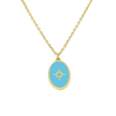 China Trendy 2020 Trendy Ins Style Fashion 18K Gold Plated Stainless Steel Jewelry With Personalized North Star Charm Necklace For Women for sale