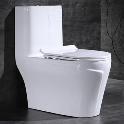 China Hot Selling Double-flush Ceramic One Piece Dual Toilet With Toilet Seat Cover for sale