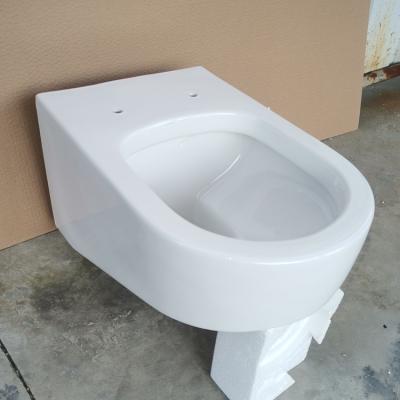 China Factory Sanitary White Color Double-flush Ceramic Ware Black To Wall Hung Toilet European for sale