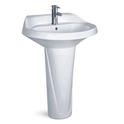 China Chaozhou Modern Ceramic Single Bathroom Decorative Pedestal Sinks for sale