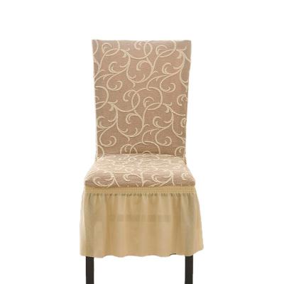 China Plain Jacquard Chair Cover Spandex Stretch Wedding Chair Covers For Party for sale