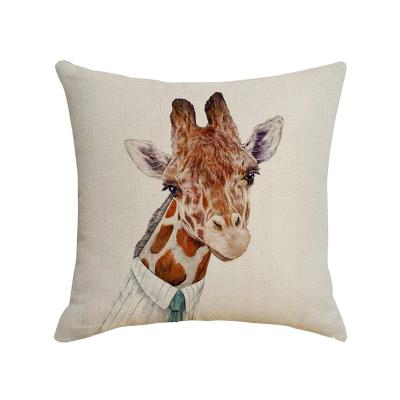 China Home Decor Animal-printed Cute Anti-static Sofa Bed Decorative Seat Canvas Car Cover Cushion Tiles Pillowcase for sale