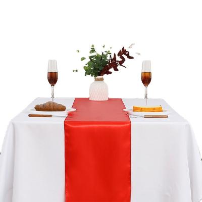 China High Quality Waterproof Home Wedding Party Wedding Table Runner Waterproof Satin Decoration for sale