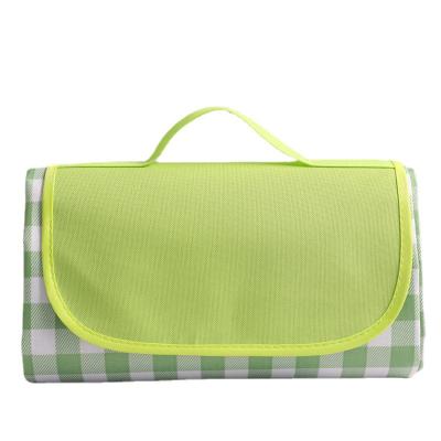 China Hot Selling INS Design Picnic Blanket Green 600 D Oxford Custom Waterproof Outdoor Camping Summer Camp Mat for sale