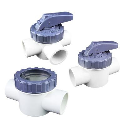 China Eco-Friendly 1-1/2 To Two Inch Two Inch Diverter Valve PVC Diverter Valve Water Treatment Splitter for sale