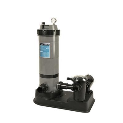 China Hot-selling eco-friendly swimming pool cartridge filter system with 1 HP pump is suitable for use in frame surface swimming pools for sale