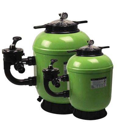 China Easy install new type gel-coated pool water filter and sand filter fiberglass sand filter with top and side valves for sale