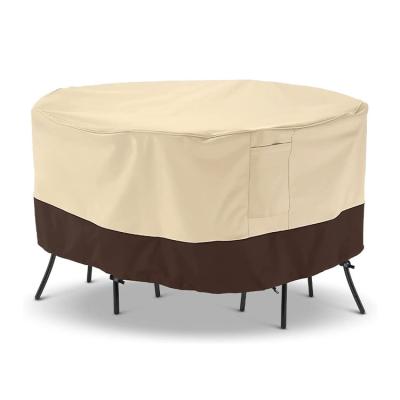 China Anti-uv/Rainproof/Dustproof Waterproof Custom Logo 600d Polyester Heavy Duty Dust Proof Outdoor Patio round Table Cover Outdoor for sale