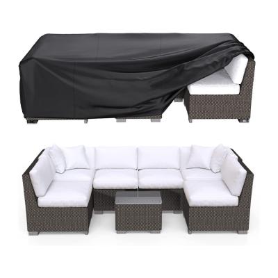 China Anti-uv/Rainproof/Dustproof Custom logo 210d Anti-uv Tear Resistance Anti-dust Durable Patio Furniture Cover Waterproof Outdoor Sofa Cover for sale