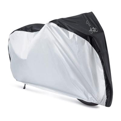 China Anti-uv/Rainproof/Dustproof silver color 420D Bicycle cover Waterproof Outdoor Heavy Duty Ripstop Material Transport Comprehensive Protection Bike Cover for sale