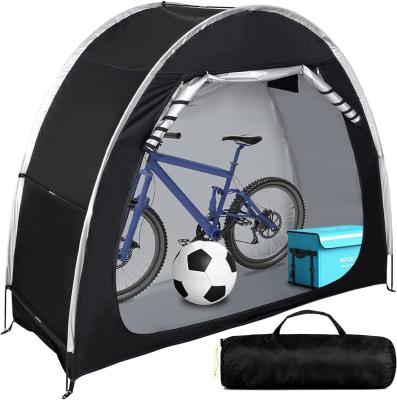 China Anti-uv/Rainproof/Dustproof custom Outdoor Bike Cover Storage Shed Tent, 210d Silver Coated Oxford Cloth Portable Waterproof Tidy Foldable Bicycle Shelter for sale