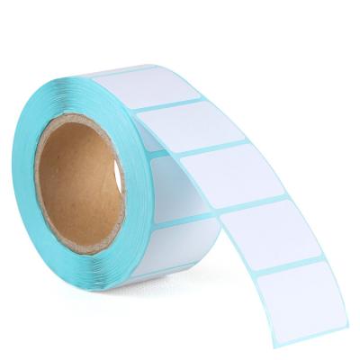 China According To Customer Requirement Promotional Self Adhesive Thermal Pre Cut Clear Empty Barcode Label Sticker Paper Roll For Barcode Printer for sale