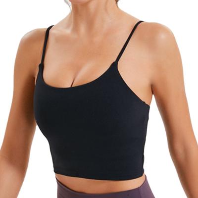 China Hot Selling Breathable Padded Removable Sports Fitness Apparel Yoga Sports Bra Tops With High Quality for sale