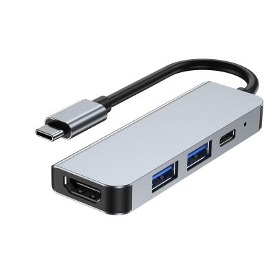 China Mobile Devices .desk Hd-MI Usb3.0 Computer Aluminum Alloy Type-c To Usb 2.0 PD 4 Port 4 In 1 Type C Usb Docking Station Hub CY011 for sale