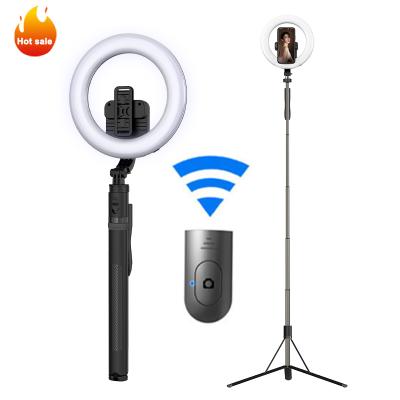 China 8 Inch Long Ring Light Novelty L06 Selfie Stick With 8 Inch Ring Light Selfie Stand Selfie Floor Stand Tripod Fill Light All-in-one for sale