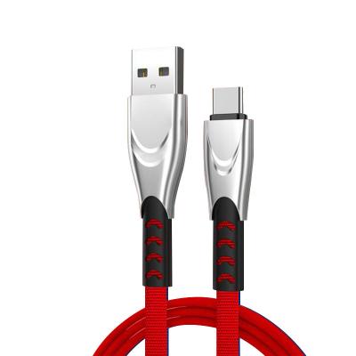 China Fast Charging Speed ​​Cloth Weaving Type C Mobile Phone 2.5a Usb Data Cable Fast Chargers Cable For Android for sale