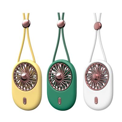 China Mini Desktop Small Foldable Foldable Neck Fan Rechargeable Travel Green Portable Foldable Hanging Green Outdoor Camping for sale