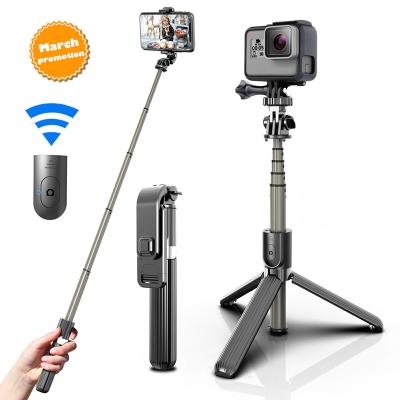 China New Multifunctional Selfie Stick L03 Stage Phone Selfie Stick With Tripod With Mobile Phone Selfie Stick Wireless Remote Selfie Sticks for sale