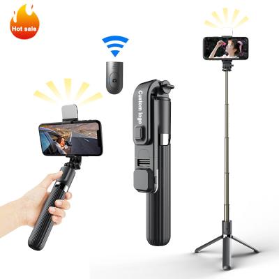 China New L03s Multifunctional Selfie Stick Selfie Stick Tripod With Light Mobile Led Extendable Selfie Lamp Fill Light Selfie Stick for sale