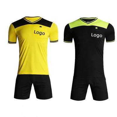 China High Quality Custom Made Polyester Men Soccer Referee Tank Top Football Referee Jersey Soccer Shirt Empty Kit Sets for sale