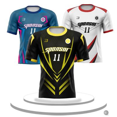 China Shirts & Custom Sublimated Football Shirts New Mens Soccer T-shirt Football Uniforms Tops Low MOQ Kit Football Training T-shirt for sale