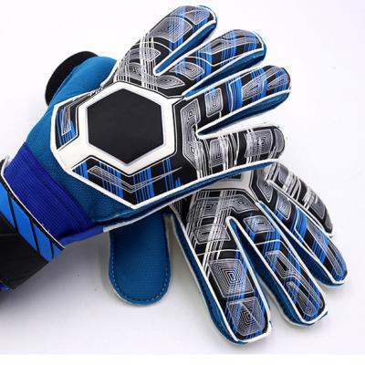 China Custom Comfortable Breathable Quick Dry Finger Protection Thickened Professional Latex Football Goalie Soccer Gloves Goalkeeper Gloves for sale