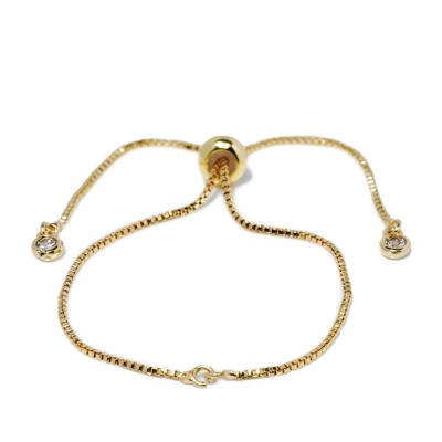 China DIY Jewelry CZ Copper Wire Bracelet Accessories Jewelry Making Materials Bracelet Accessories Loose Chain Brass Gold Plated Wire For Jewelry Making for sale