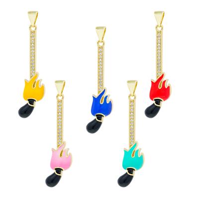 China DIY Jewelry Accessory Lovely Clubs Shaped Pendants Bangle Necklace Pendant DIY Bracelet Making CZ Jewelry Clubs Shaped Pendant Charms for sale