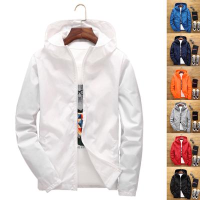 China Hot Sale Windproof S-7XL Zip Up Unisexcustom Nylon Waterproof Jacket Lightweight Sports Windbreaker Printe Jacket For Men for sale