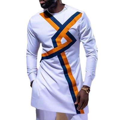 China Comfortable Feel Wholesales New Style Hot Dubai Muslim African Islamic Clothing Wholesale Canvas Thobe Sale Daffah Design Men's Clothing Stripe For Men for sale