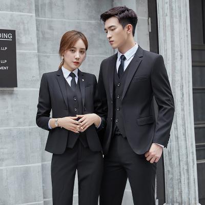 China Best Sellling Men's Women's Anti-Shrink Customs Office Work Uniform Suit 2 Pieces For Men's Slim Fit for sale