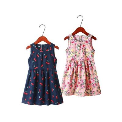 China Wholesale Anti-Static Kids Fashion Flower Baby Sleeveless Dresses For Party for sale